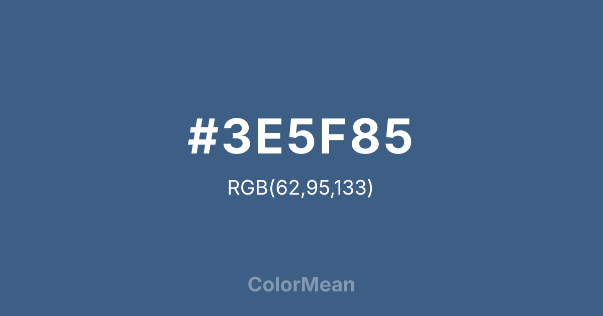 #3E5F85 color swatch