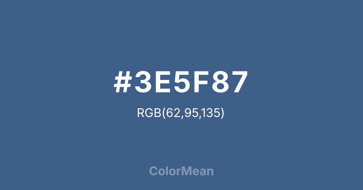 #3E5F87 color swatch