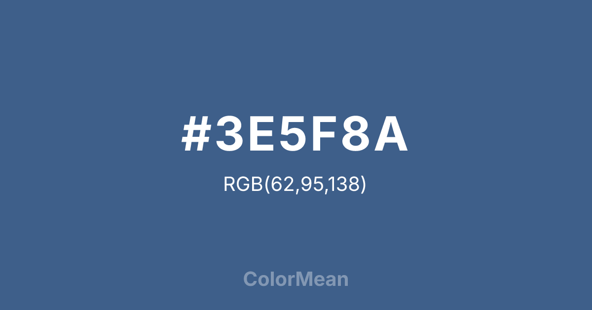 #3E5F8A color swatch