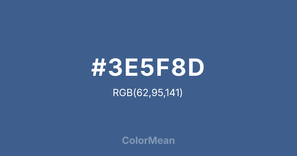 #3E5F8D color swatch