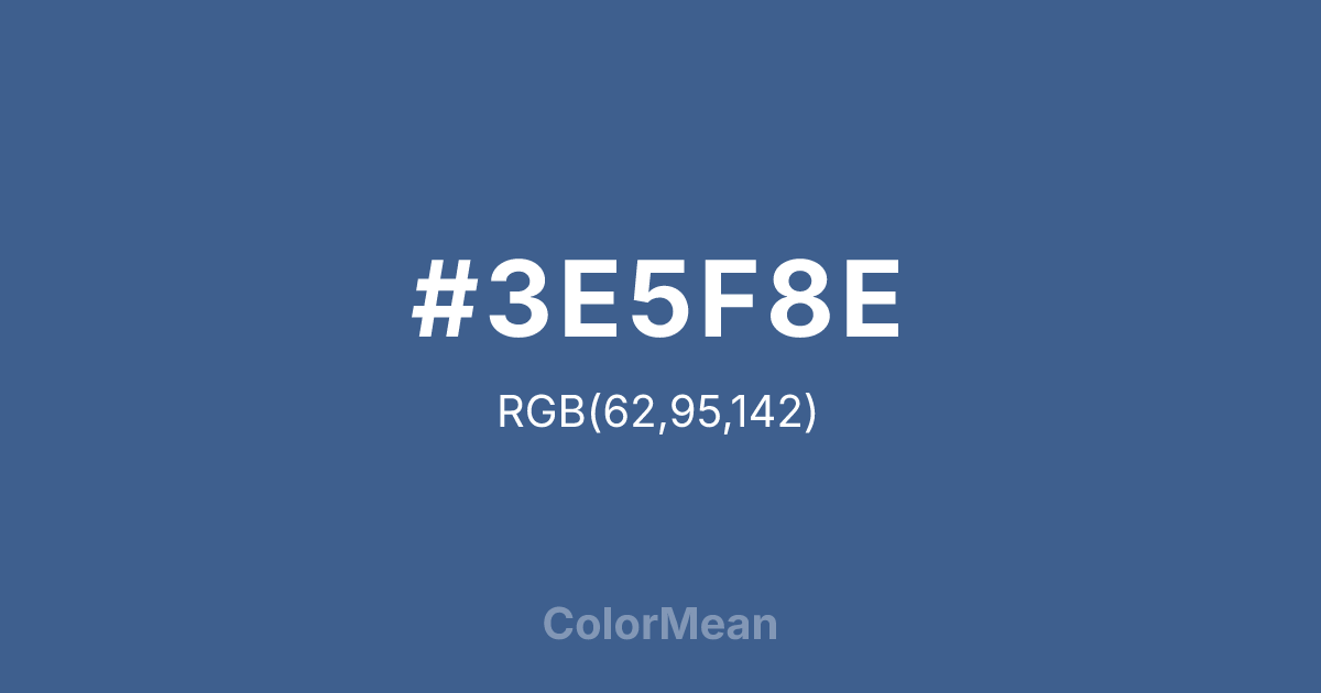 #3E5F8E color swatch