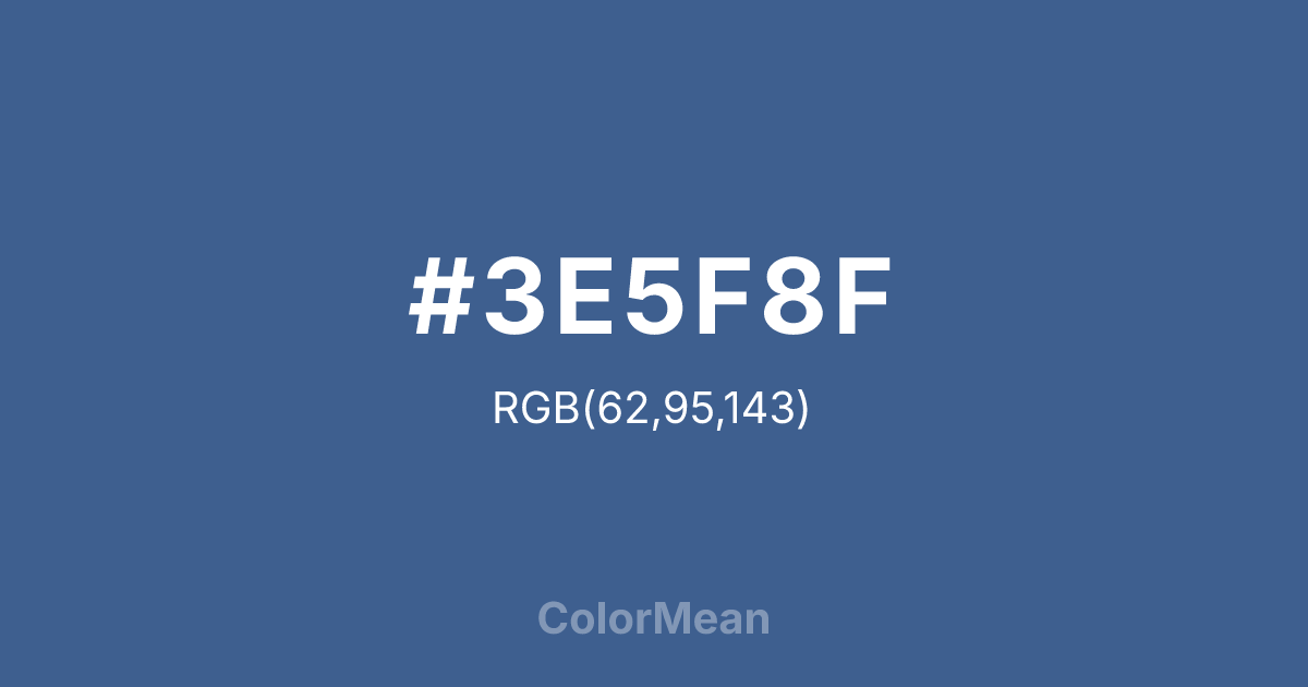 #3E5F8F color swatch