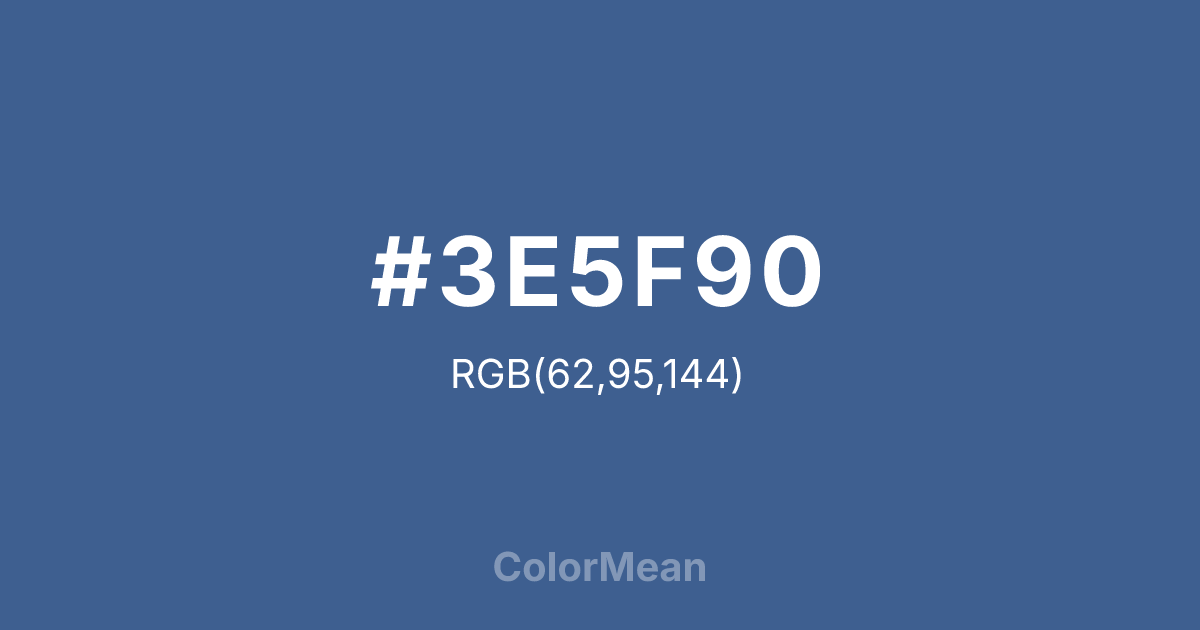 #3E5F90 color swatch