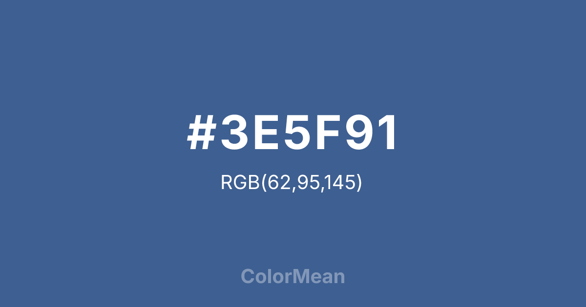 #3E5F91 color swatch