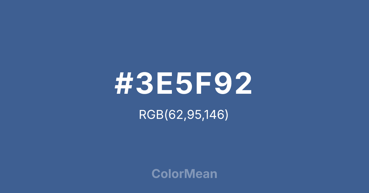 #3E5F92 color swatch
