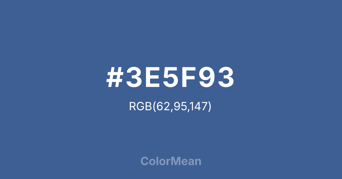 #3E5F93 color swatch