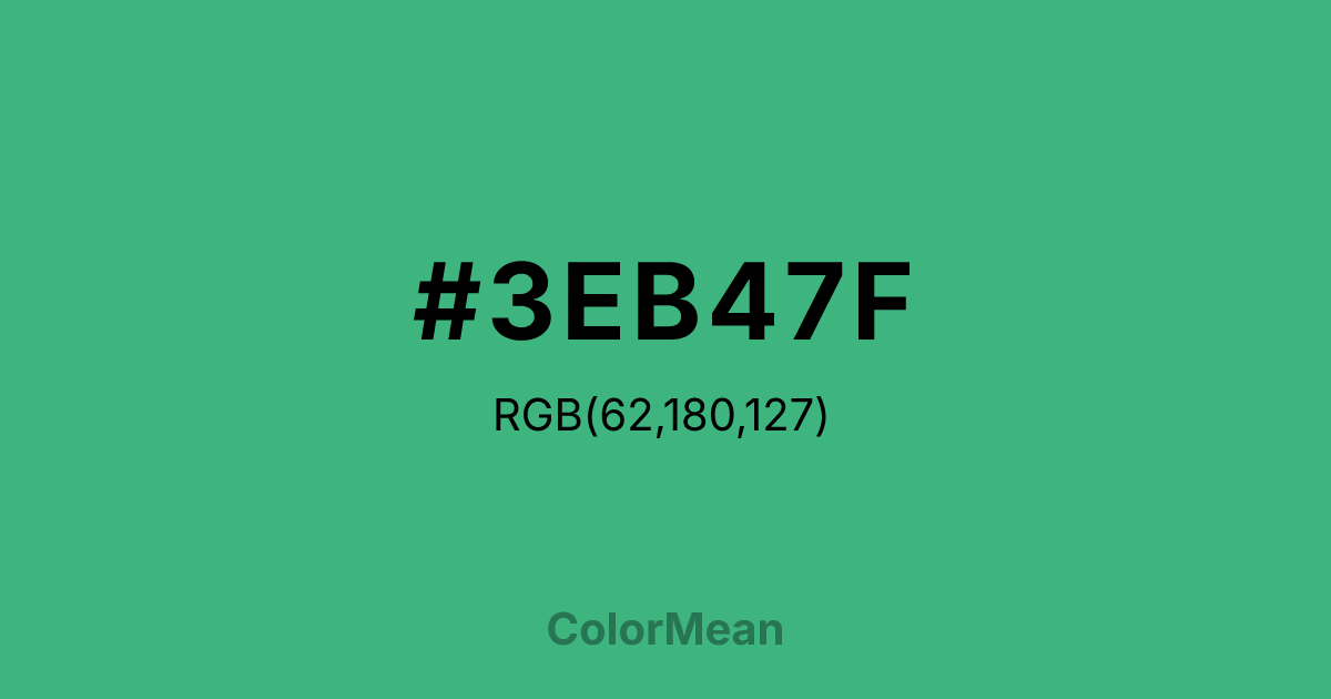 #3EB47F color swatch