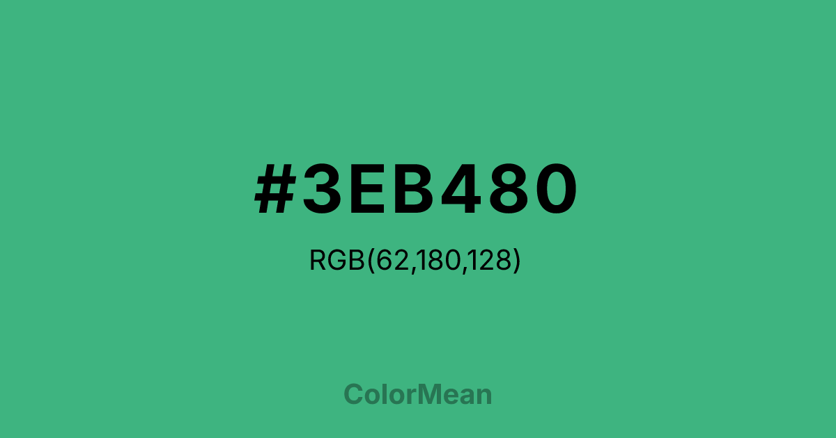 #3EB480 color swatch