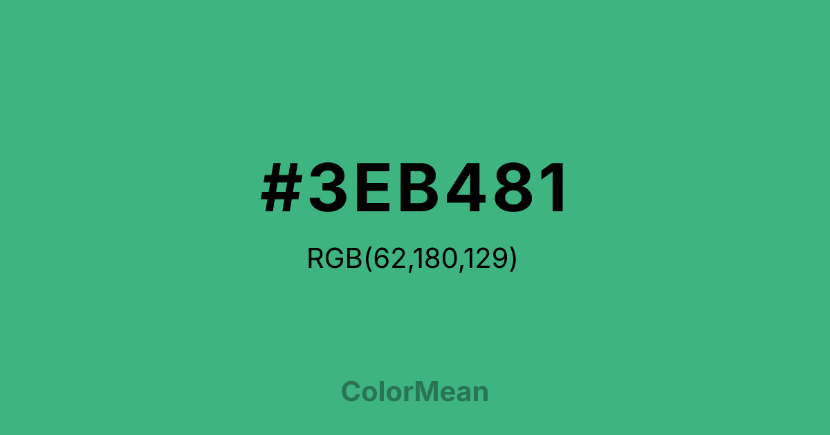 #3EB481 color swatch