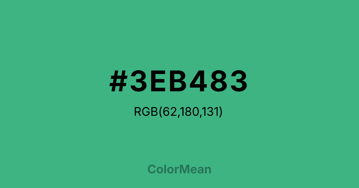 #3EB483 color swatch