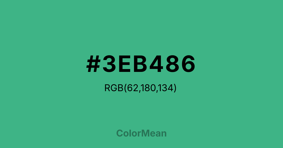 #3EB486 color swatch