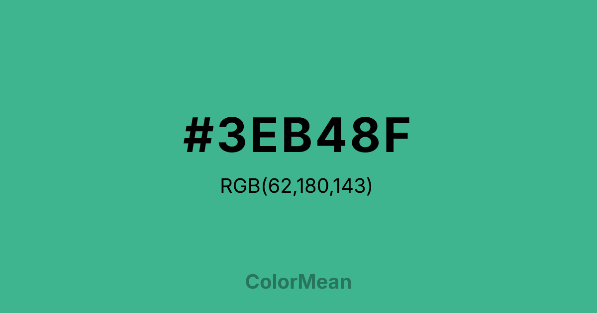 #3EB48F color swatch