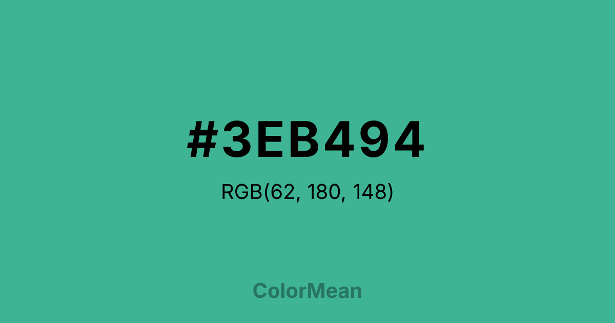 #3EB494 color swatch