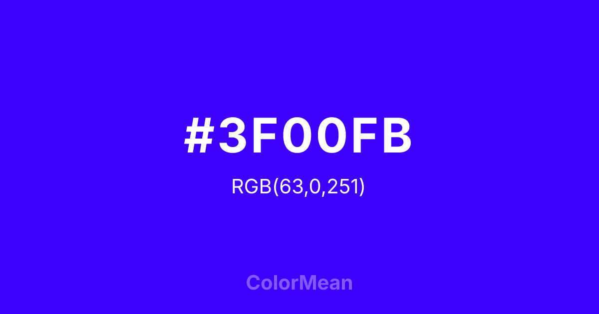 #3F00FB color swatch