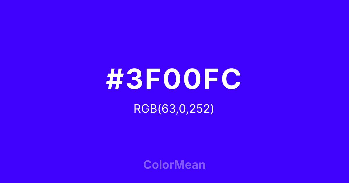 #3F00FC color swatch