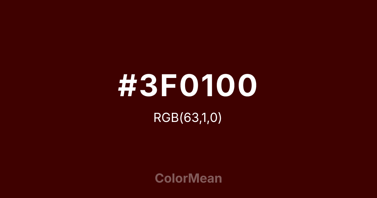 #3F0100 color swatch