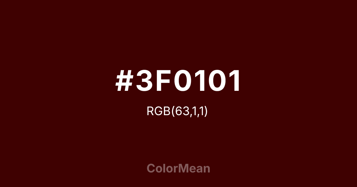 #3F0101 color swatch