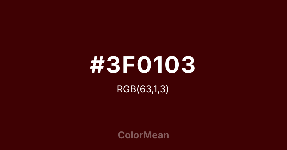 #3F0103 color swatch