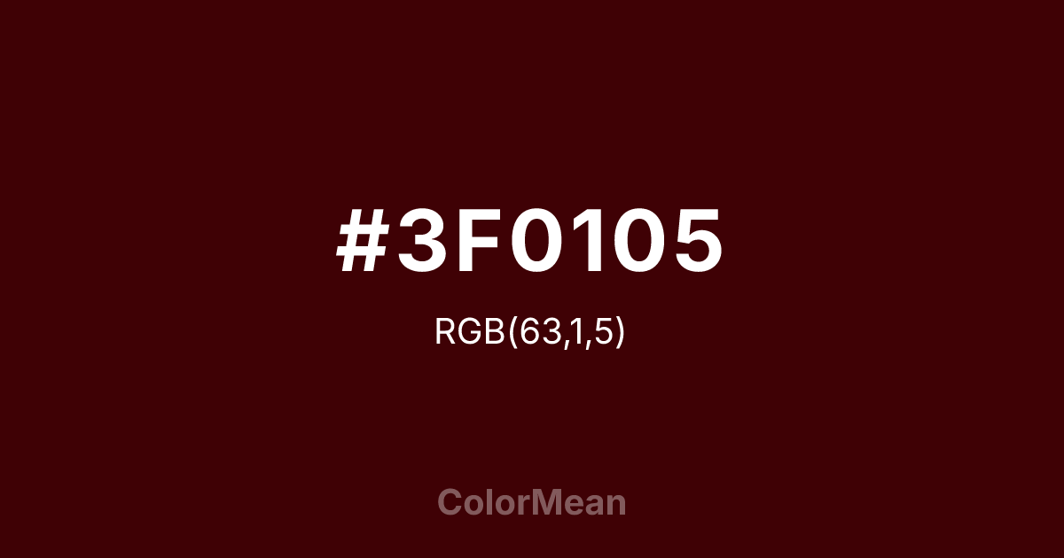 #3F0105 color swatch