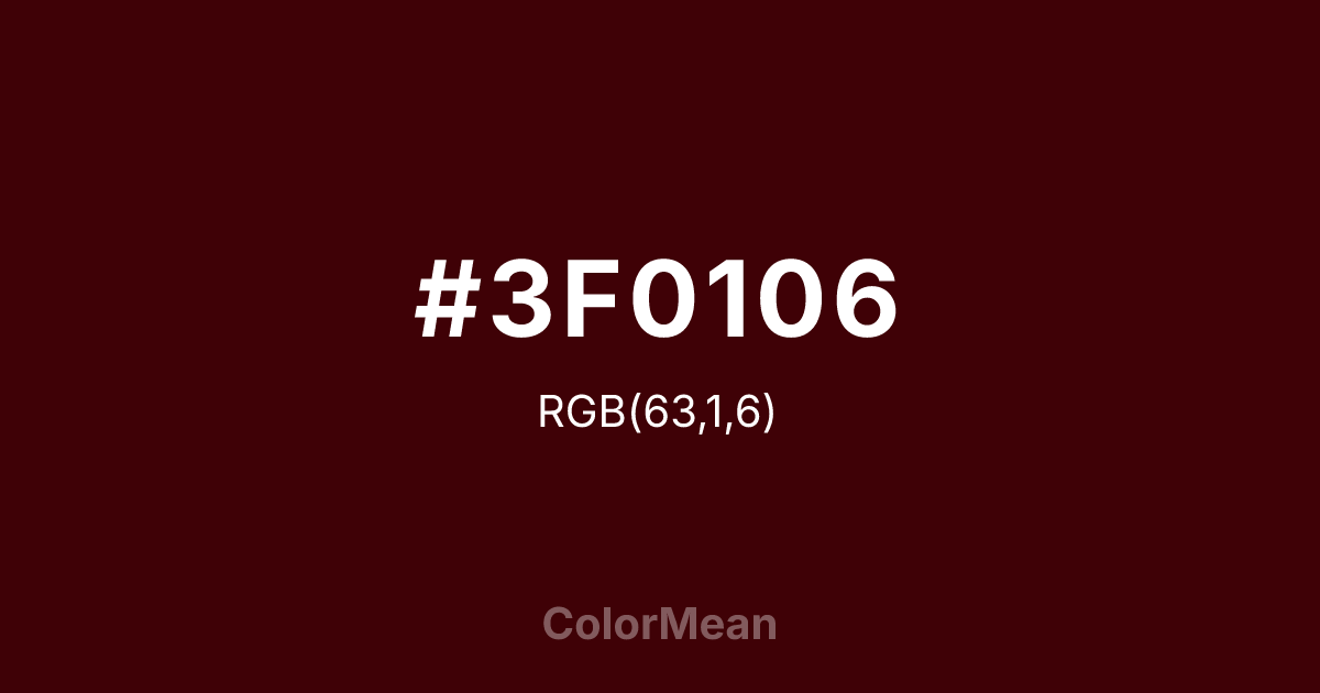 #3F0106 color swatch