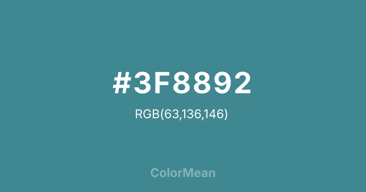 #3F8892 color swatch
