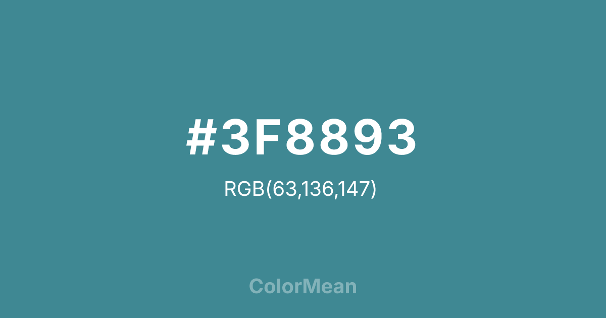 #3F8893 color swatch