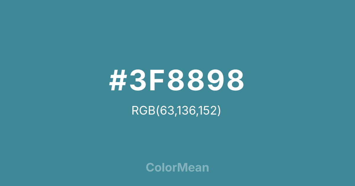 #3F8898 color swatch