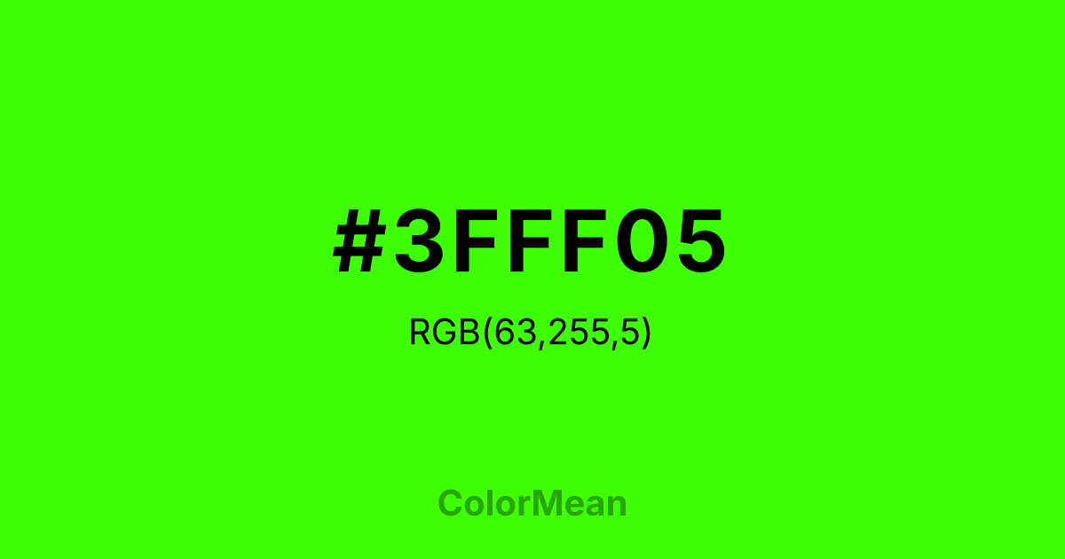 #3FFF05 color swatch