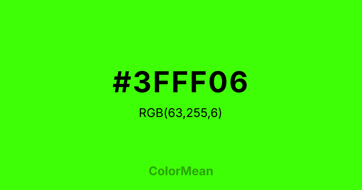 #3FFF06 color swatch
