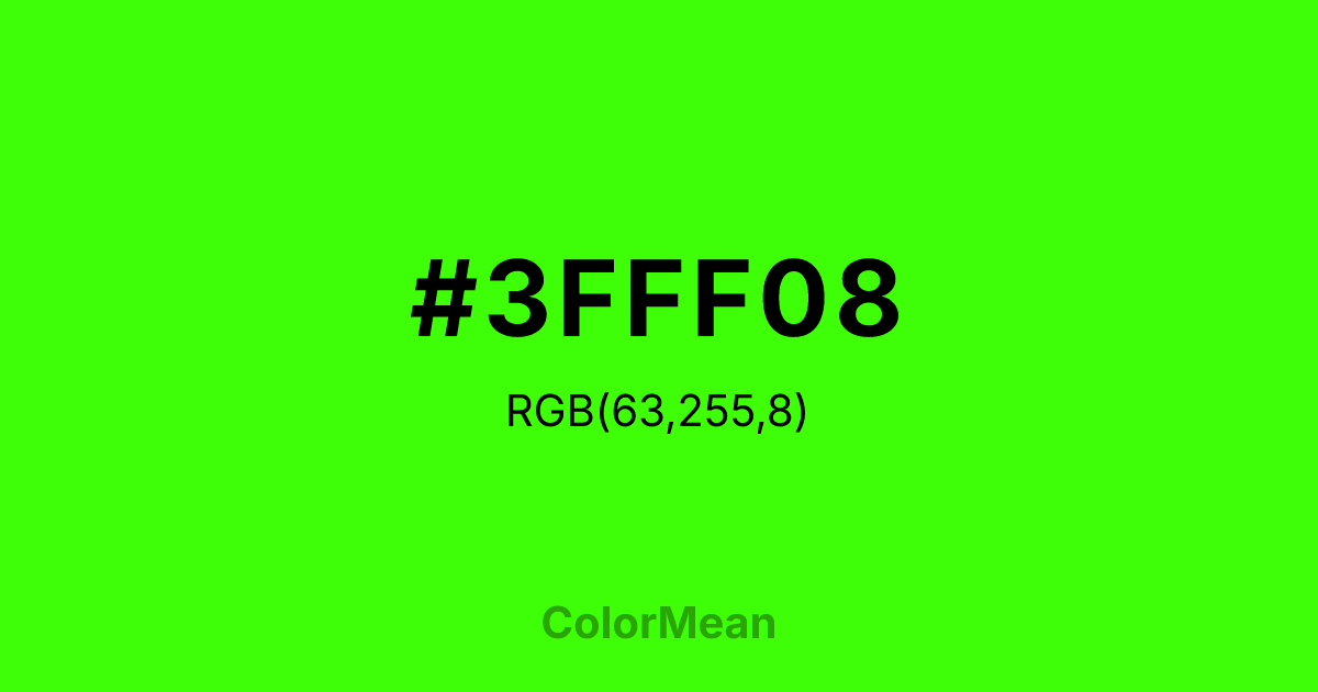 #3FFF08 color swatch