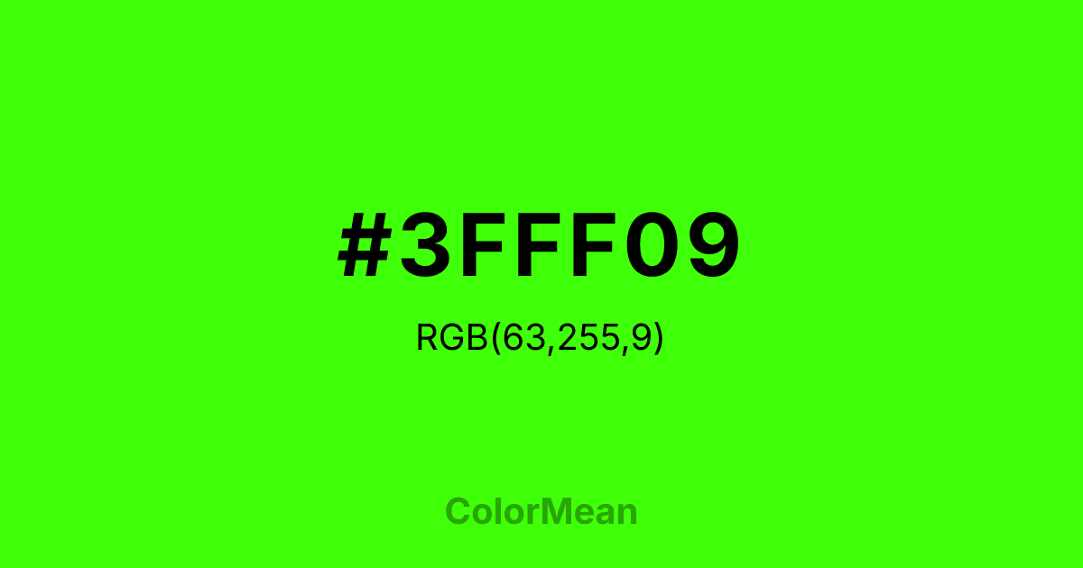#3FFF09 color swatch