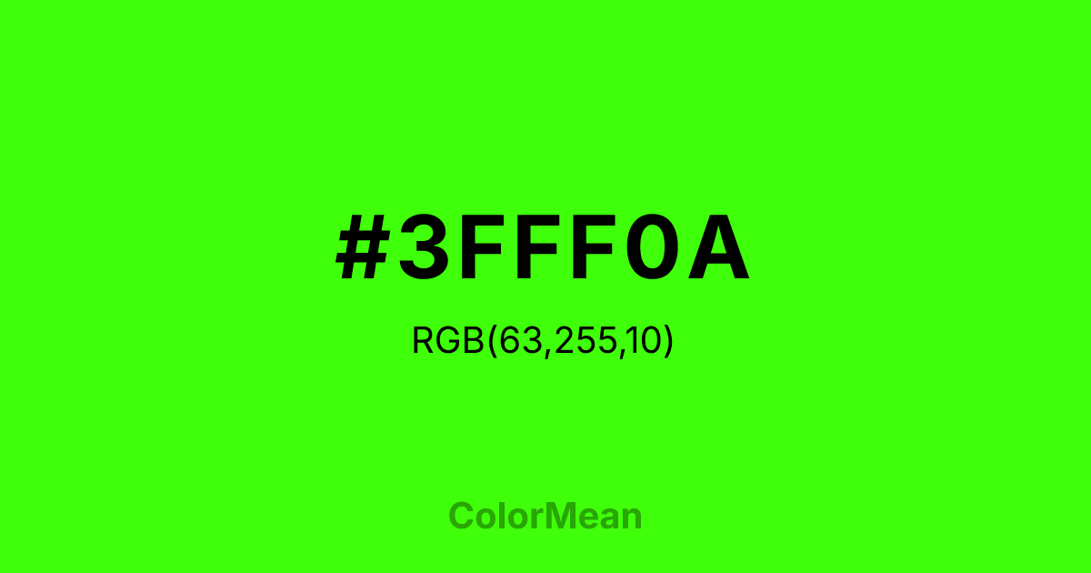 #3FFF0A color swatch