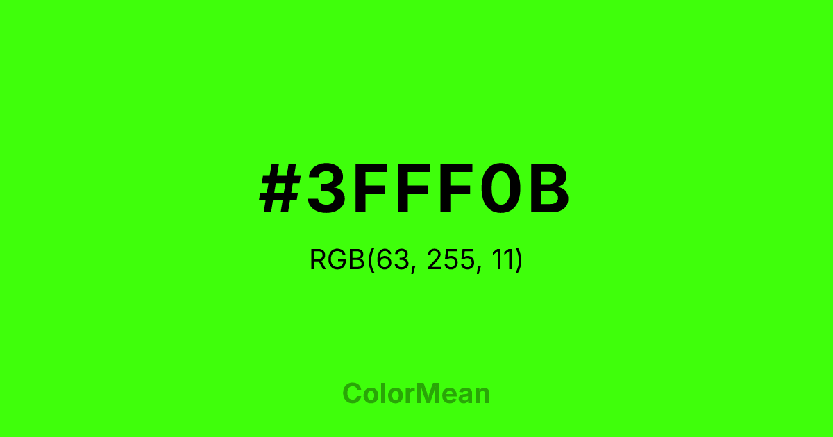 #3FFF0B color swatch