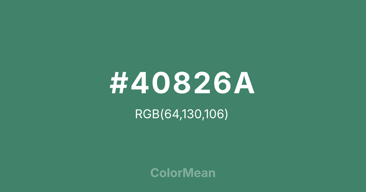 #40826A color swatch
