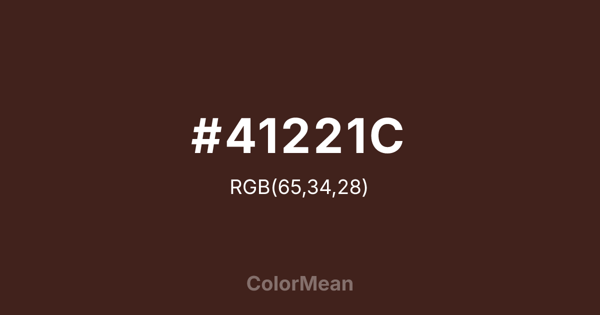 #41221C color swatch