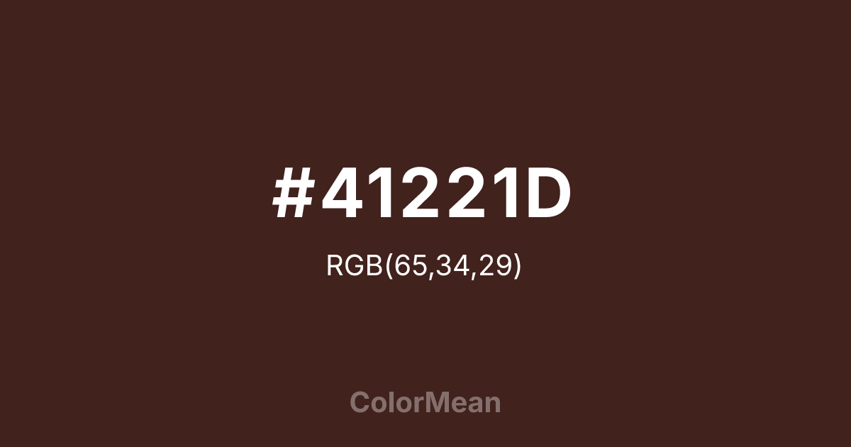 #41221D color swatch