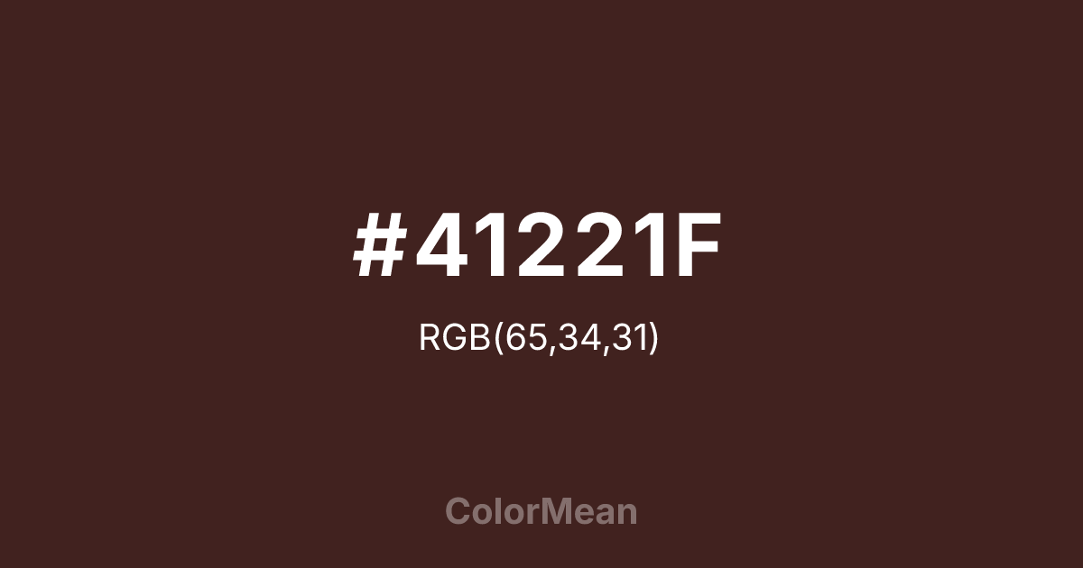 #41221F color swatch