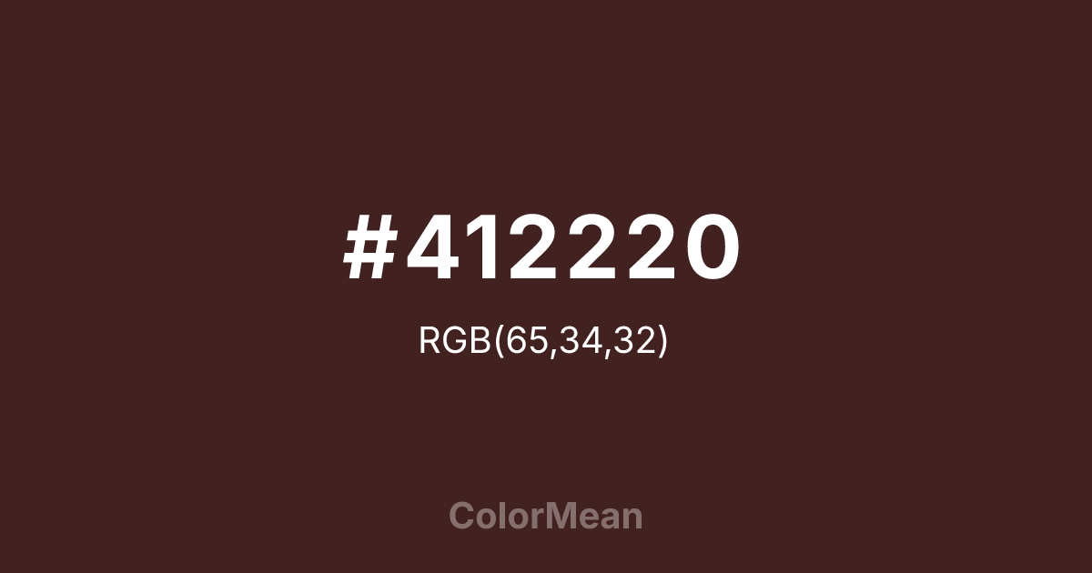#412220 color swatch