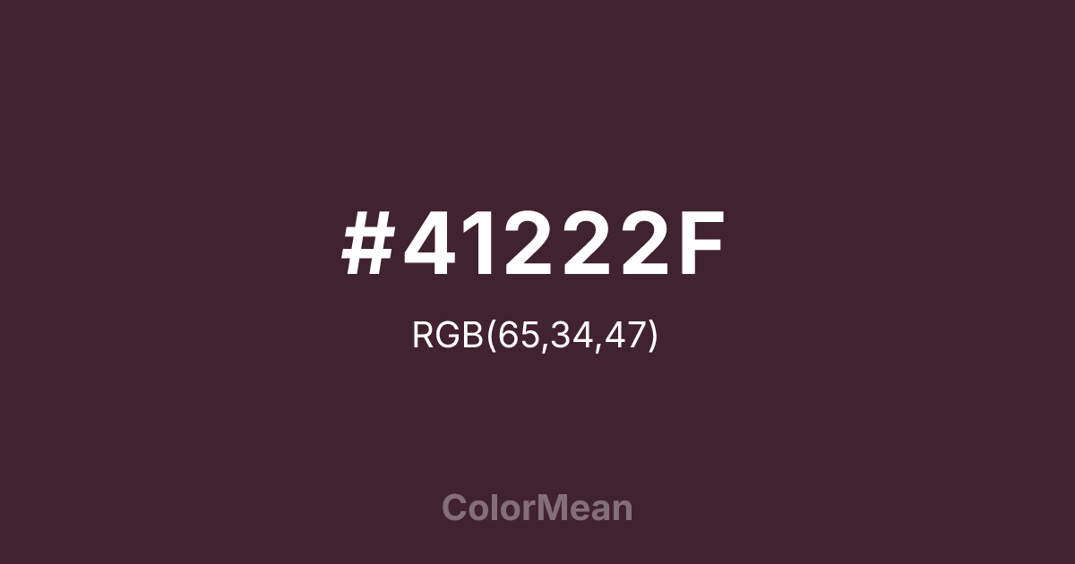 #41222F color swatch