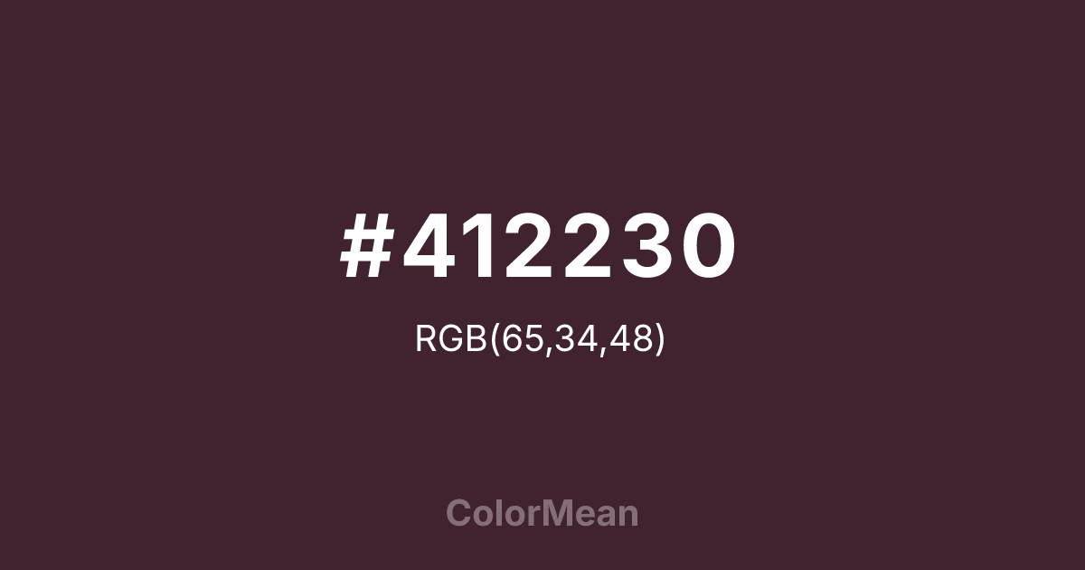 #412230 color swatch