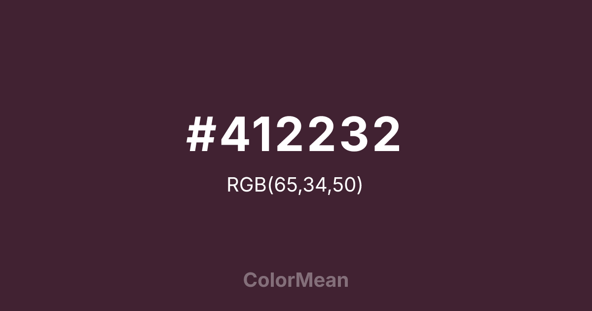 #412232 color swatch