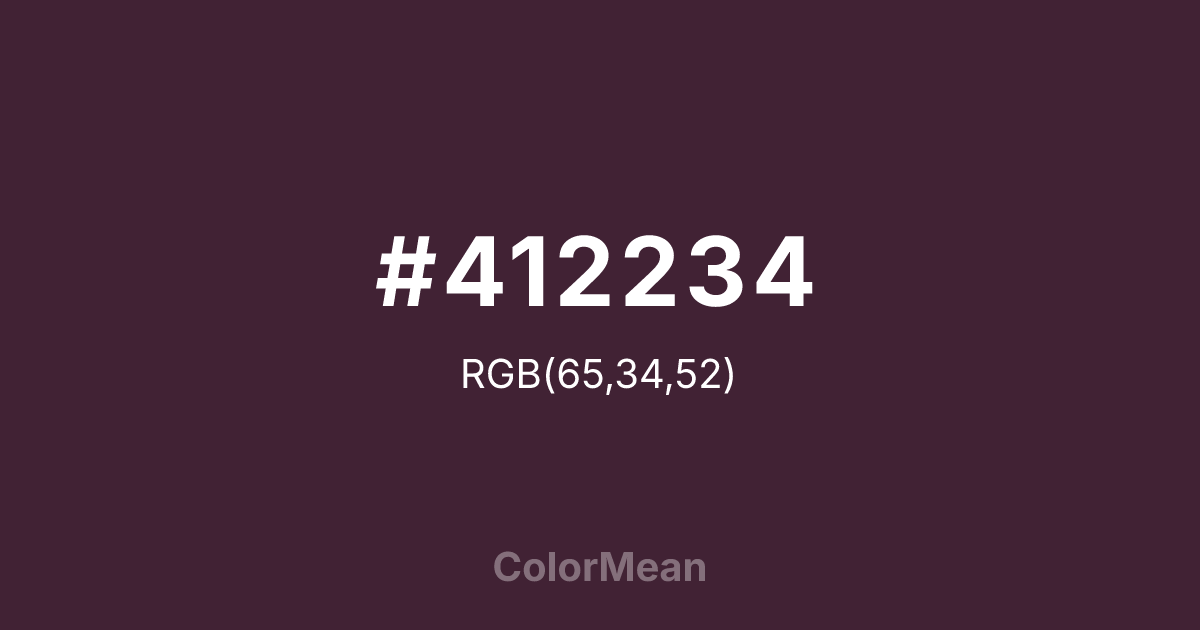 #412234 color swatch