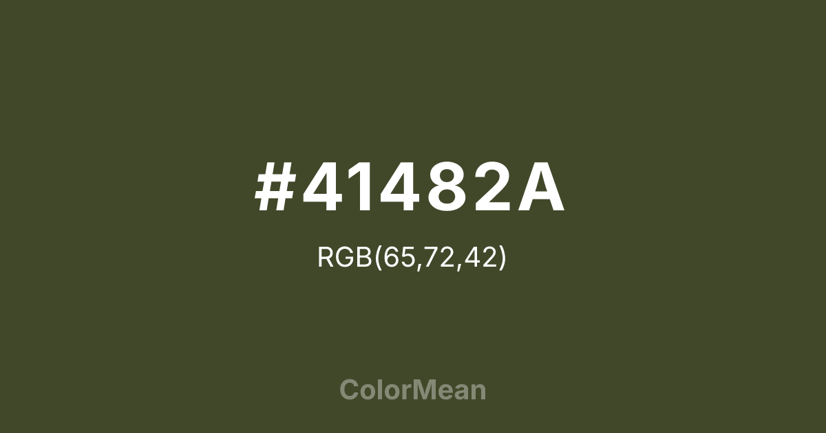 #41482A color swatch
