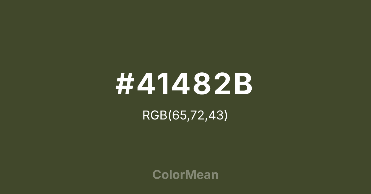 #41482B color swatch