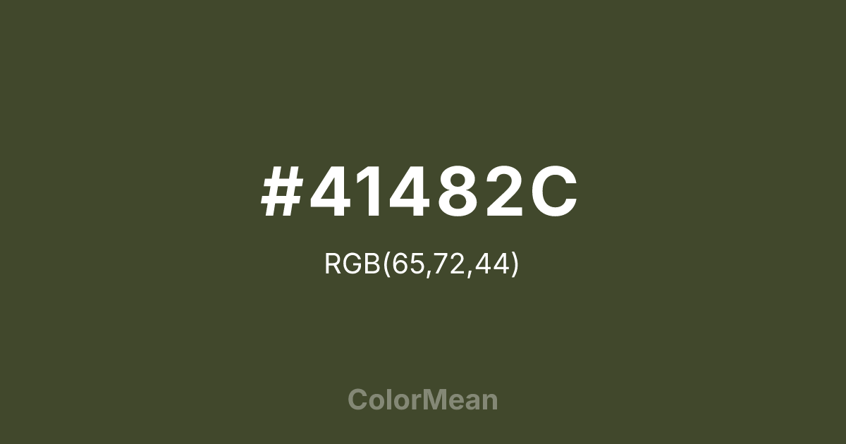 #41482C color swatch