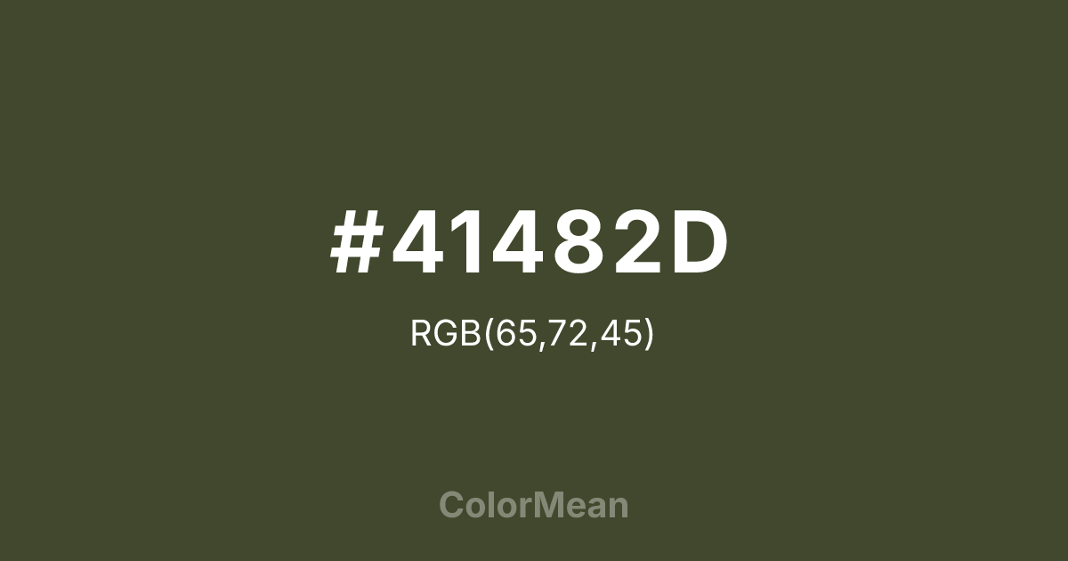 #41482D color swatch
