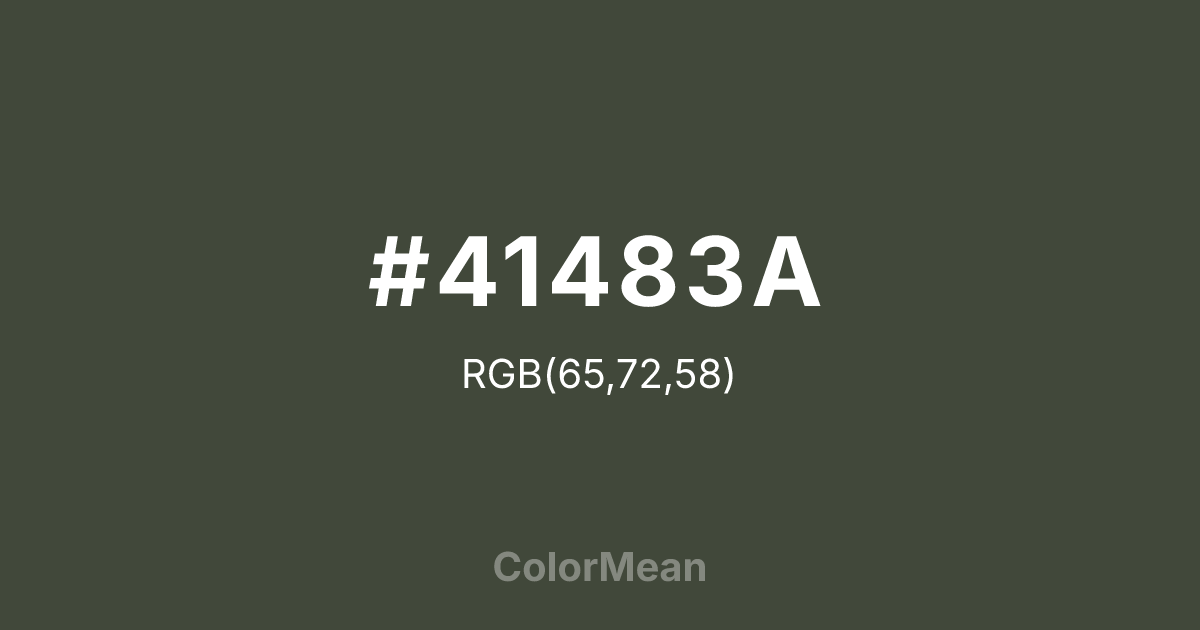 #41483A color swatch