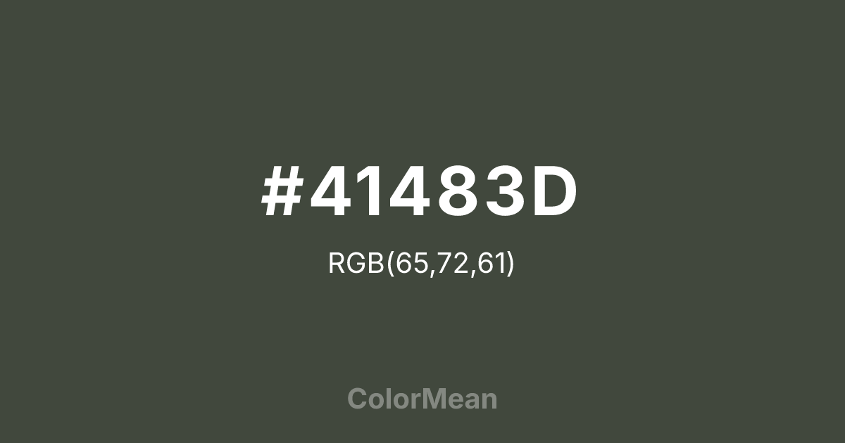 #41483D color swatch