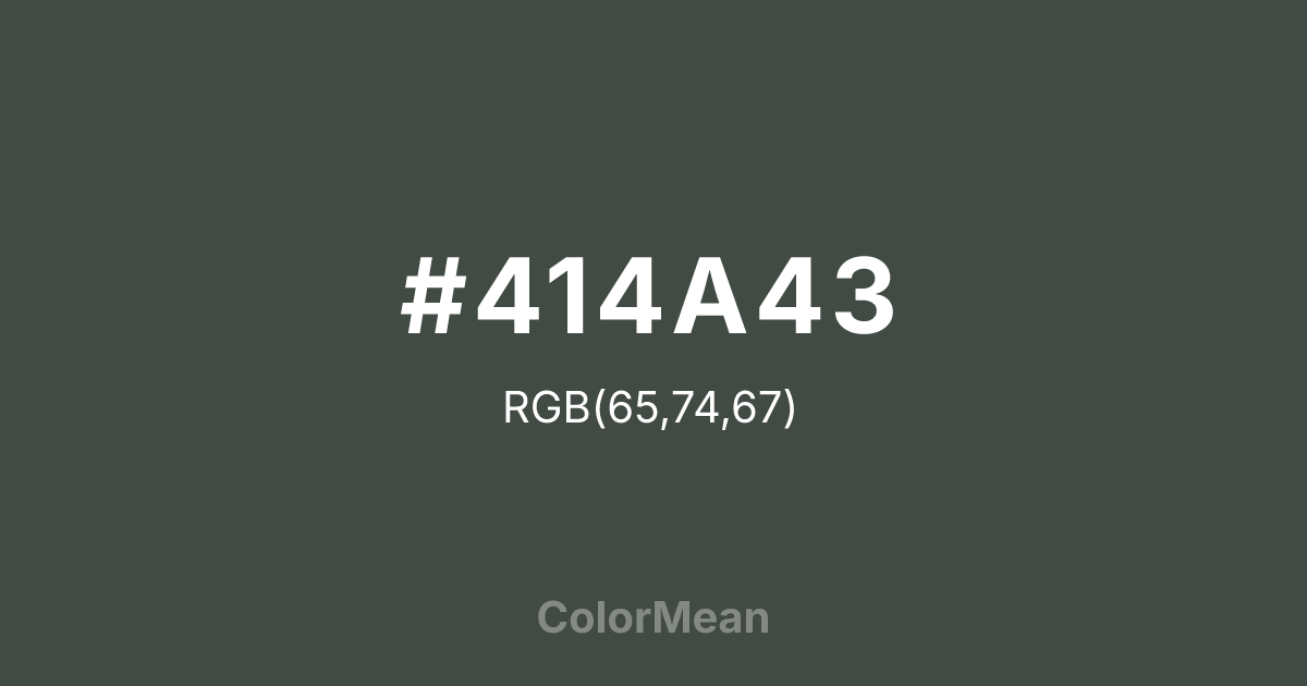 #414A43 color swatch