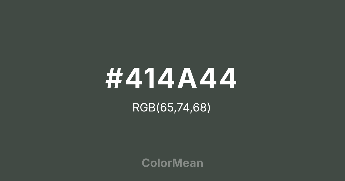 #414A44 color swatch